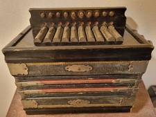 Vintage Ludwig Parsifal Melodeon steel bronze reeds wooden accordion 