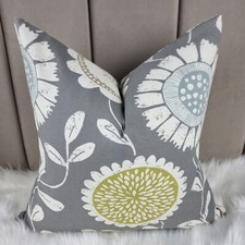 SCION/HARLEQUIN DESIGN "Anneke" CUSHION COVER ACID/PUMICE/MARINE Double sided