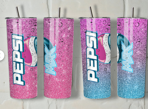 Pink and blue pepsi max - and,