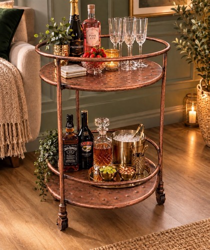 Heavy duty iron drinks trolley - heavy,