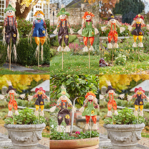 Scarecrow garden stakes - scarecrow, mr
