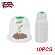 10Pack 19.2cm Garden Cloche Dome Round Humidity Plant Protector Cover