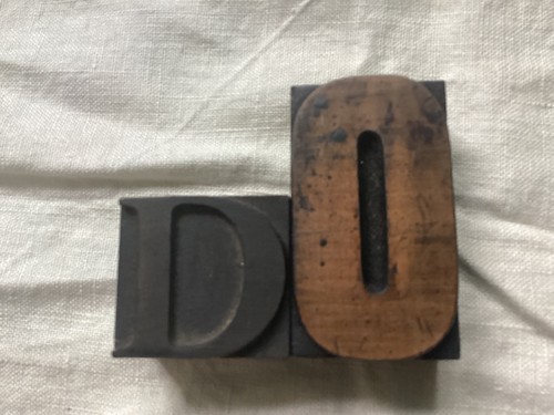 Vintage wooden printers - x,