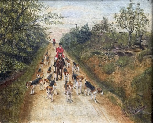 English school oil on - english,