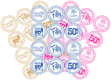 Edible 50th Birthday  Cupcake