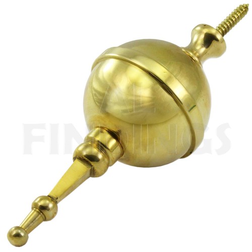 Brass ball spire - brass, finial