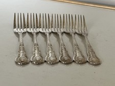 6 SILVER PLATED KINGS PATTERN