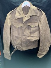 Original British Army Serge Battledress Uniform Jacket 1940 Pattern - 38" Chest