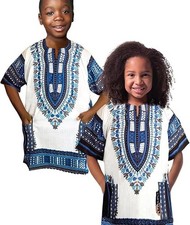 Kids African Dashiki Shirt Traditional Ethnic Print Top for Boys and Girls