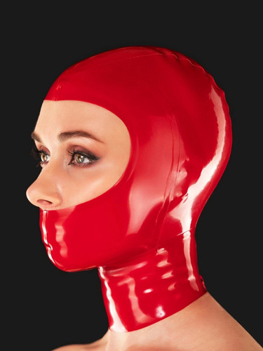 Black latex closed mouth - latex, open