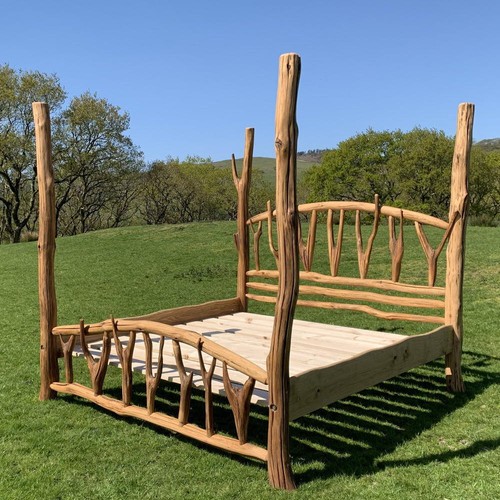 Rustic four poster bed - rustic, frame