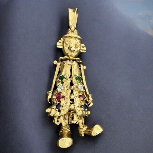 Vintage clown pendant multi - clown,