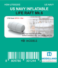 HS Model USN Inflatable Life Raft Mark-6 Set Scale 1/700 60pcs HSM-U700020S
