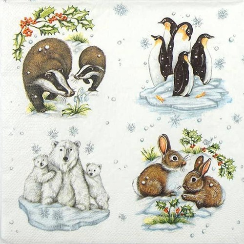 Single paper napkins - 4x, for