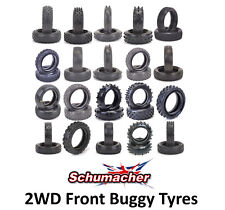 RC Buggy Tyres 1/10 Scale 2WD Block Spike Stagger Mini Pin Schumacher - Front