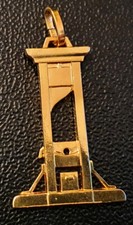 Golden guillotine pendant - souvenir "French Revolution 1789/1989"