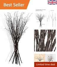 Artificial Curly Willow Branches - 12 Pcs Tall Brown Decorative Steams for We...