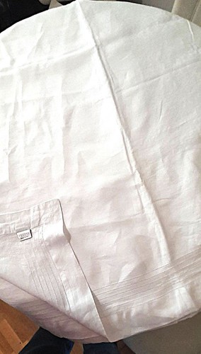 Very large white embroidered