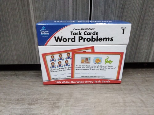 Task cards word problems - word,