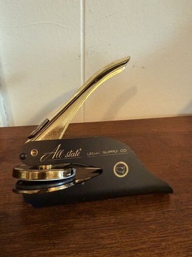 Vintage brass corporate seal - vintage,