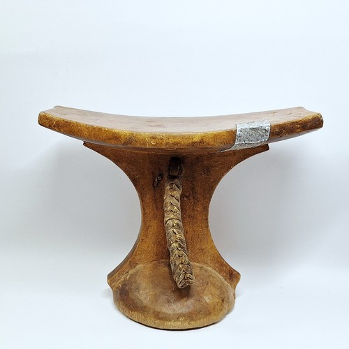 African headrest hand carved - african,