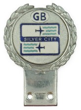 Vintage 1950's-1960's GB Silver City Airways Car Badge by J R Gaunt London