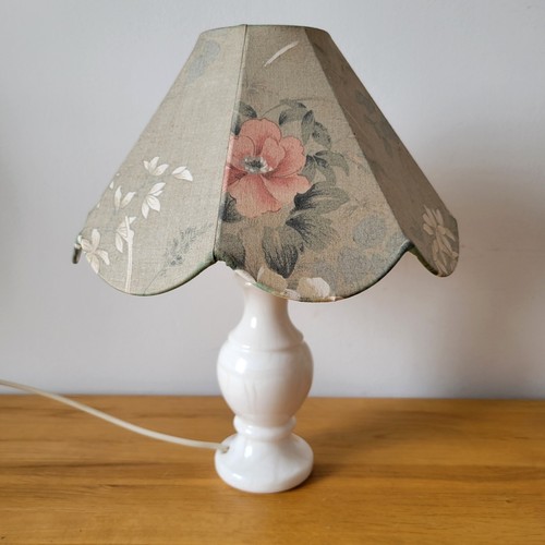 Vintage white table lamp onyx - vintage,