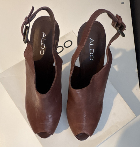 Aldo brown leather - brown, platform