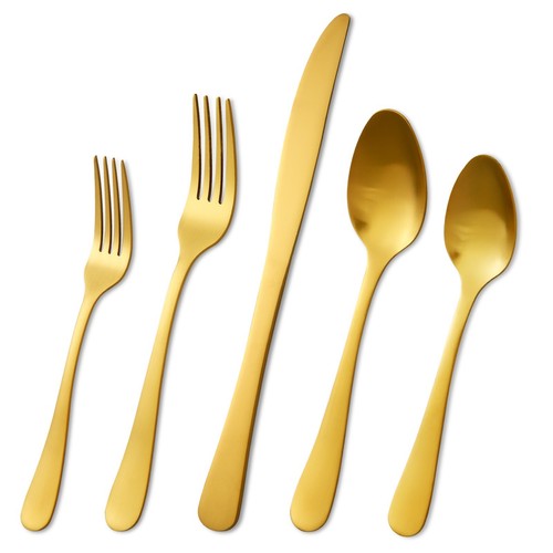 Gold flatware set piece - gold, 20