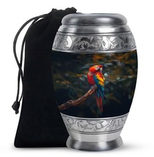 Macaw Parrot Urns For Adult Men, Large Human Cremation Urns, 10 Inch