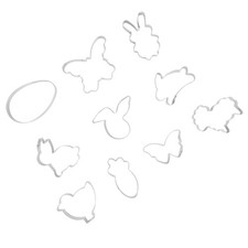 10 Pcs Cookie Cutters Set Various Shapes Small DIY Stainless Steel Cake Mold HOT