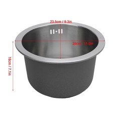 Kitchen Sink Undermount 304 Stainless Steel Single Bowl Mini Round Sink With XG5