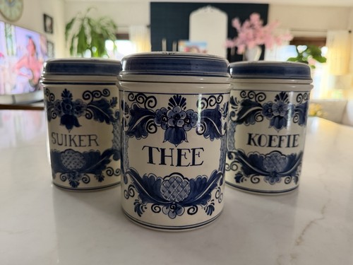 Delft blue white - , canister