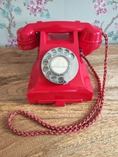 Vintage Red GPO Bakelite Phone 332CB PX56/2A ***Read Description***