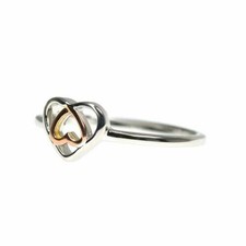 Clogau Silver Ring Sterling Anniversary Heart Welsh Rose Gold Celtic  Size K.5