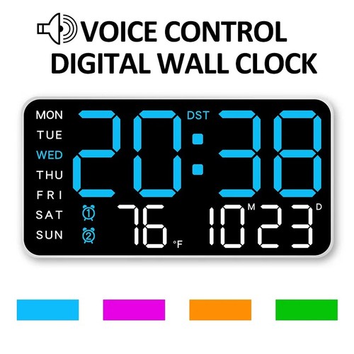 Led wall mounted clock - clock, large