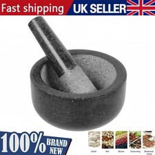 NATURAL GRANITE PESTLE & MORTAR SPICE HERB CRUSHER GRINDER GRINDING PASTE PESTAL