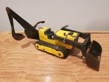 Vintage Metal Tonka T-6 Track Front End Loader / Backhoe Bulldozer #810659 USA