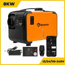8KW 12V 24V Diesel Air Heater Night Heater Bluetooth LCD For Car Truck  Caravan