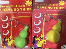 2 x Safety Security Alarm Panic Rape Attack to 120db Keyring Personal Alarm.