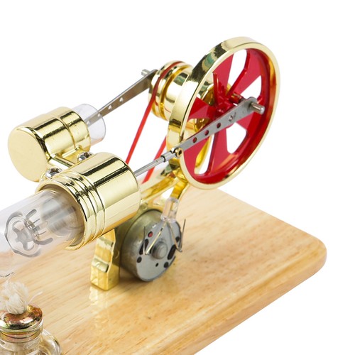 Stirling engine model oak base - engine,