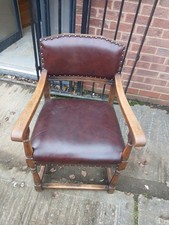 Mid 20th Century Oak Carver