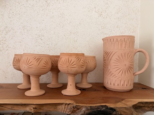 Green glazed studio - glazed, pottery