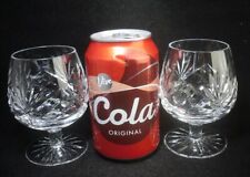 Pair of Edinburgh Crystal STIRLING Balloon Brandy Glasses 4"h (unsigned)