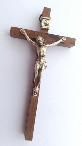 Solid wood crucifix - crucifix, wall