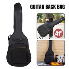 FULL SIZE PADDED PROTECTIVE CLASSICAL ACOUSTIC GUITAR BACK BAG CARRY CASE BLACK