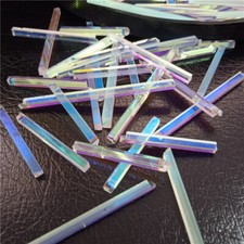10PCS Long Strip Defective Optical Glass Prism Colorful Crafts Decorative Prism