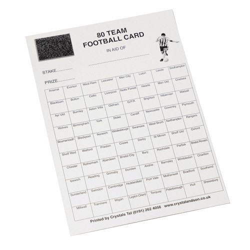 Football scratch cards - football, 80