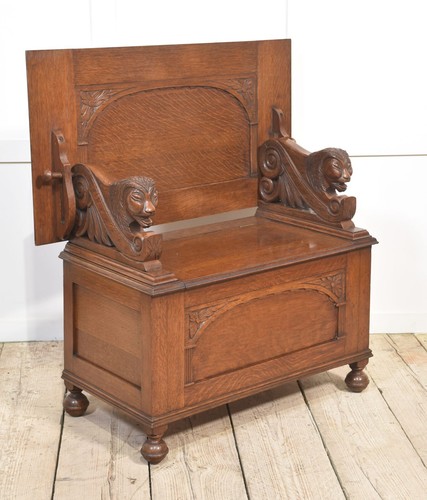 Oak monks bench floral - ,