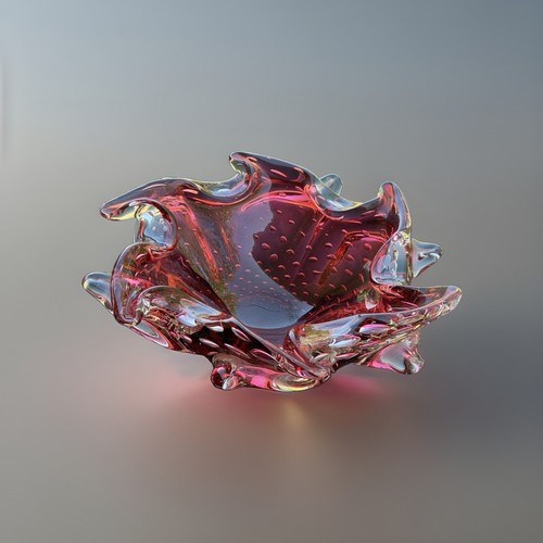 Vintage murano style cranberry - style,